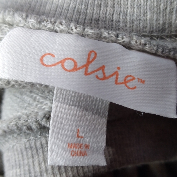 Colsie Leopard Cheetah Print Grey Cropped Oversized Loungewear Sweatshirt Large - Picture 11 of 11